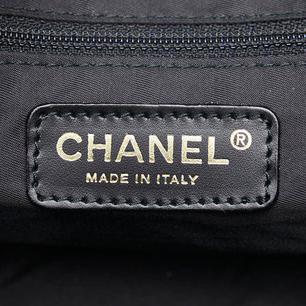 シャネル ニュートラベルライン ミニボストンバッグ ハンドバッグ ブラック ナイロン レザー レディース CHANEL 【中古】