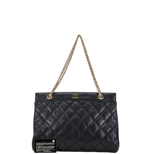 シャネル ビコローレ ココマーク チェーンショルダーバッグ ブラック レザー レディース CHANEL 【中古】