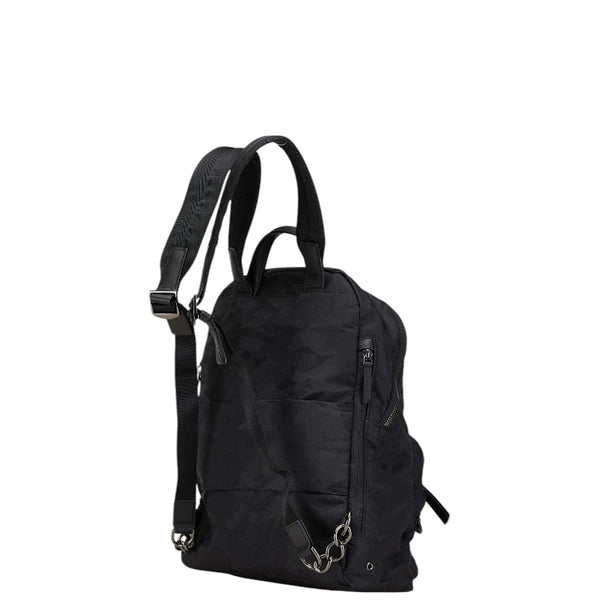 トゥミ スタッズ カモフラージュ 迷彩 リュック バックパック ブラック ナイロン レザー レディース TUMI 【中古】
