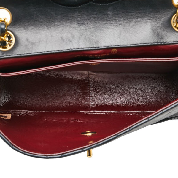 シャネル ココマーク マトラッセ チェーン ショルダーバッグ ブラック ラムスキン レディース CHANEL 【中古】