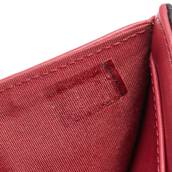 シャネル 19 ココマーク 三つ折り財布 スモールフラップウォレット AP1064 ブラック ピンク ラムスキン レディース CHANEL 【中古】