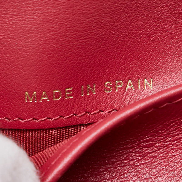 シャネル 19 ココマーク 三つ折り財布 スモールフラップウォレット AP1064 ブラック ピンク ラムスキン レディース CHANEL 【中古】