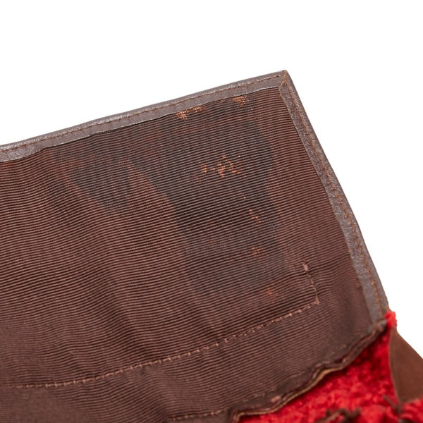 シャネル ココマーク ハンドバッグ ブラウン レッド スウェード レディース CHANEL 【中古】