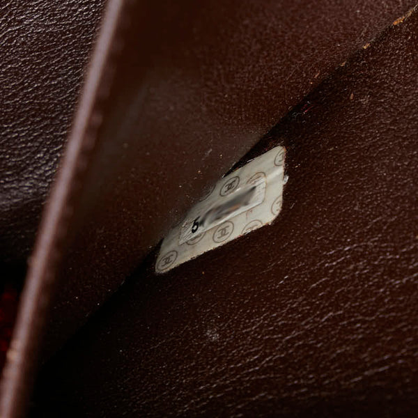 シャネル ココマーク ハンドバッグ ブラウン レッド スウェード レディース CHANEL 【中古】