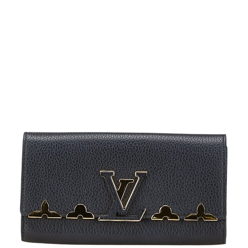 ルイ ヴィトン ポルトフォイユ カプシーヌ 長財布 M64551 ノワール ブラック レザー レディース LOUIS VUITTON 【中古】
