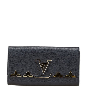 ルイ ヴィトン ポルトフォイユ カプシーヌ 長財布 M64551 ノワール ブラック レザー レディース LOUIS VUITTON 【中古】