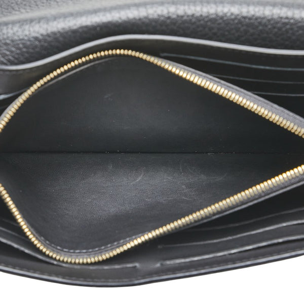 ルイ ヴィトン ポルトフォイユ カプシーヌ 長財布 M64551 ノワール ブラック レザー レディース LOUIS VUITTON 【中古】