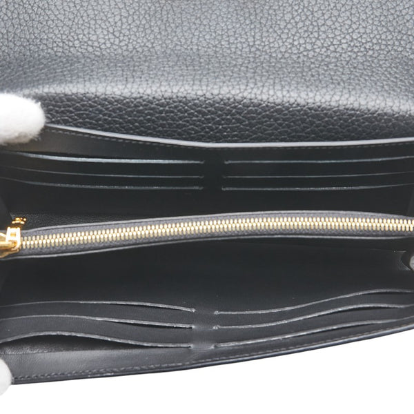 ルイ ヴィトン ポルトフォイユ カプシーヌ 長財布 M64551 ノワール ブラック レザー レディース LOUIS VUITTON 【中古】