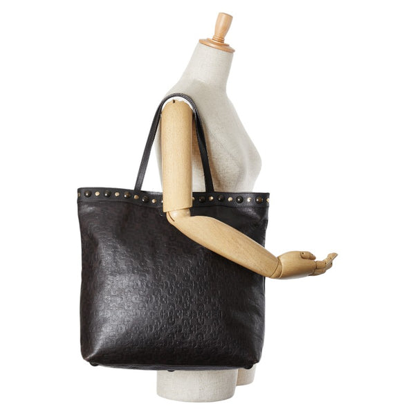 グッチ ホースビット柄 スタッズ トートバッグ ショルダーバッグ 286304 ブラウン レザー レディース GUCCI 【中古】