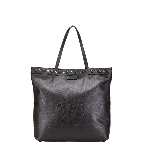 グッチ ホースビット柄 スタッズ トートバッグ ショルダーバッグ 286304 ブラウン レザー レディース GUCCI 【中古】