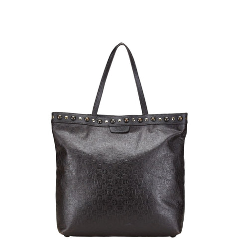 グッチ ホースビット柄 スタッズ トートバッグ ショルダーバッグ 286304 ブラウン レザー レディース GUCCI 【中古】