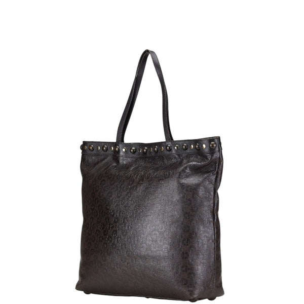 グッチ ホースビット柄 スタッズ トートバッグ ショルダーバッグ 286304 ブラウン レザー レディース GUCCI 【中古】