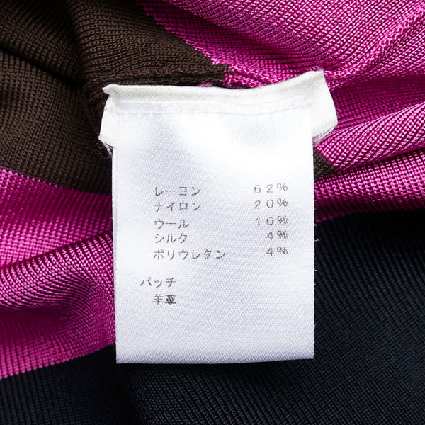 ルイ ヴィトン ワンピース ロングカーディガン サイズ:M ブラック ピンク レーヨン ナイロン ウール レディース LOUIS VUITTON 【中古】
