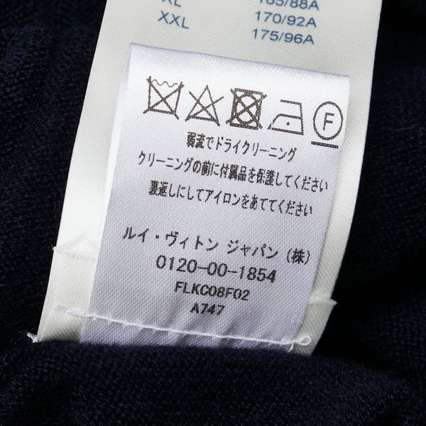 ルイ ヴィトン ロゴボタン ロング ニットカーディガン サイズ:S ネイビー カシミヤ ウール レディース LOUIS VUITTON 【中古】
