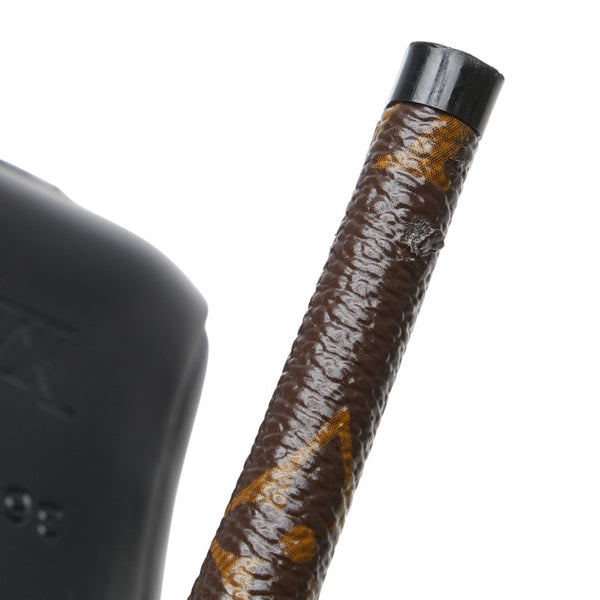 ルイ ヴィトン モノグラム パンプス ヒール サイズ：36 1/2 ブラック ブラウン PVC レザー レディース LOUIS VUITTON 【中古】
