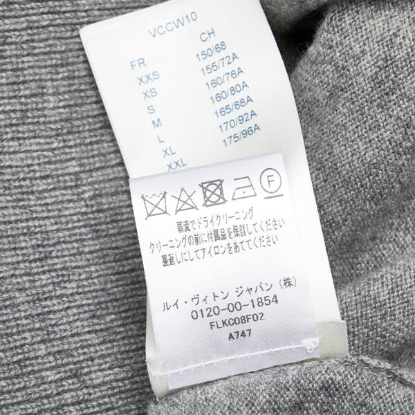 ルイ ヴィトン ロゴボタン ロング ニットカーディガン サイズ:S グレー カシミヤ ウール レディース LOUIS VUITTON 【中古】