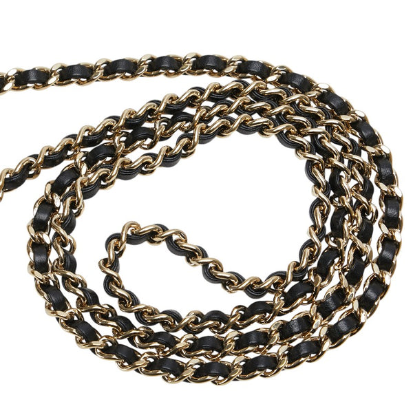 シャネル マトラッセ ココマーク 斜め掛け チェーン ショルダーバッグ ブラック ラムスキン レディース CHANEL 【中古】