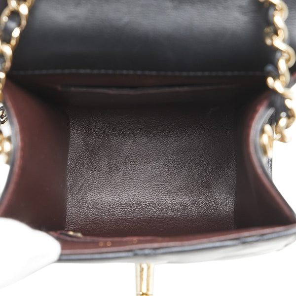 シャネル マトラッセ ココマーク 斜め掛け チェーン ショルダーバッグ ブラック ラムスキン レディース CHANEL 【中古】