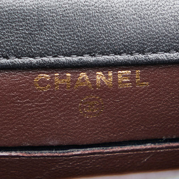 シャネル マトラッセ ココマーク 斜め掛け チェーン ショルダーバッグ ブラック ラムスキン レディース CHANEL 【中古】
