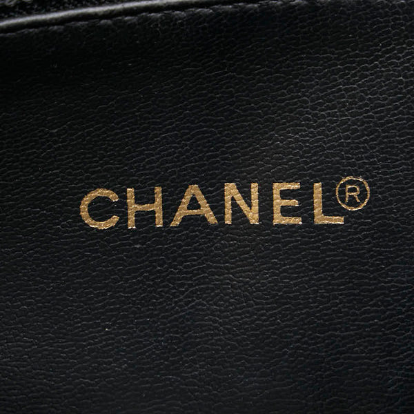 シャネル ココマーク トートバッグ ショルダーバッグ ブラック キャビアスキン レディース CHANEL 【中古】