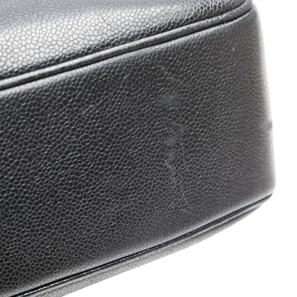 シャネル ココマーク トートバッグ ショルダーバッグ ブラック キャビアスキン レディース CHANEL 【中古】