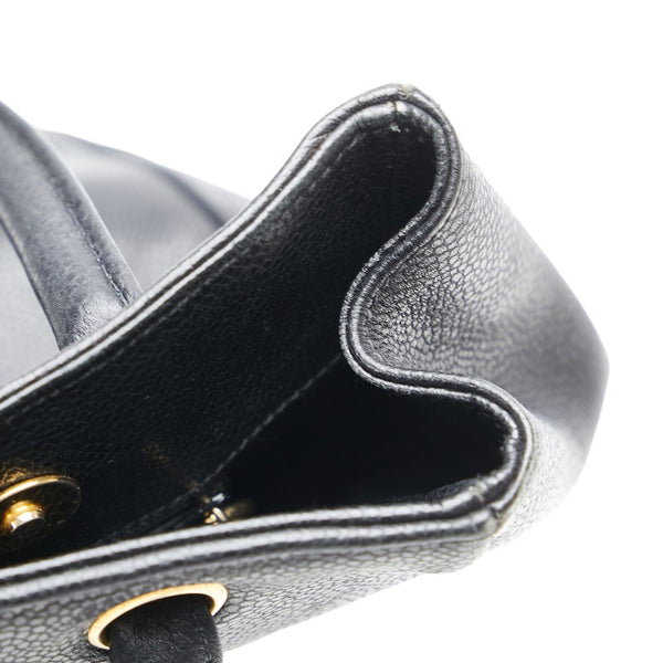 シャネル ココマーク トートバッグ ショルダーバッグ ブラック キャビアスキン レディース CHANEL 【中古】