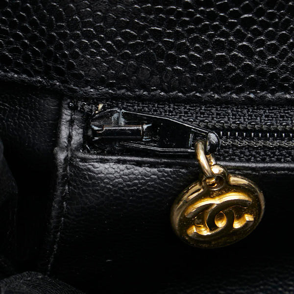 シャネル ココマーク トートバッグ ショルダーバッグ ブラック キャビアスキン レディース CHANEL 【中古】