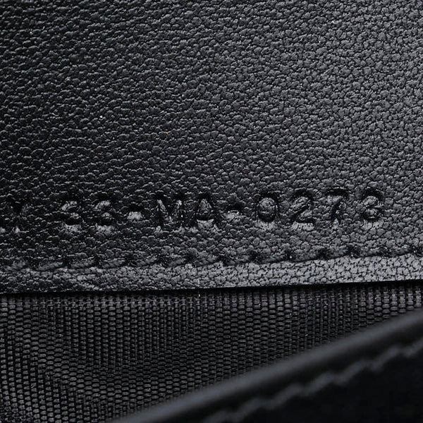 ディオール CDロゴ カナージュ 長財布 ブラック レザー レディース Dior 【中古】