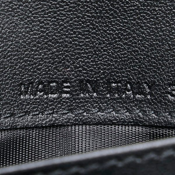 ディオール CDロゴ カナージュ 長財布 ブラック レザー レディース Dior 【中古】