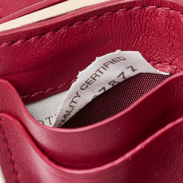 ボッテガヴェネタ イントレチャート 三つ折り財布 ベージュ ピンク レザー レディース BOTTEGAVENETA 【中古】