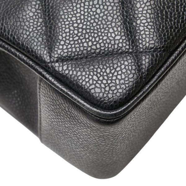 シャネル マトラッセ ココマーク ハンドバッグ ブラック キャビアスキン レディース CHANEL 【中古】