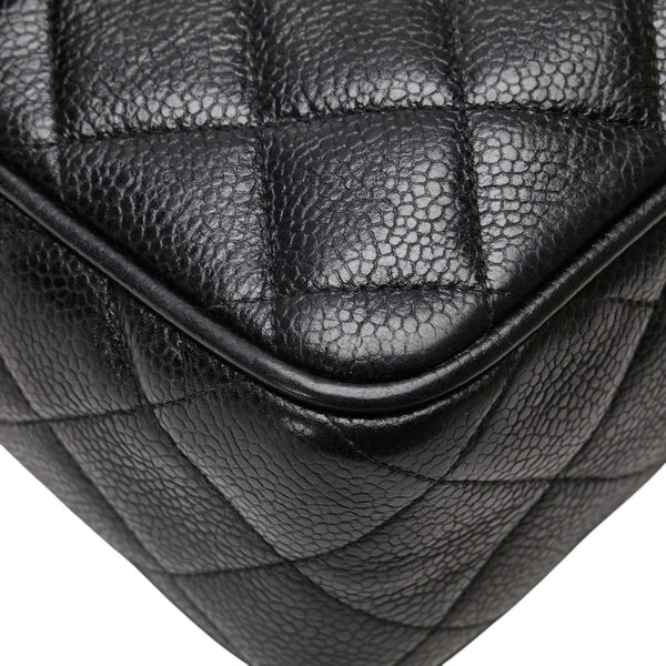 シャネル ヴィンテージ マトラッセ ココマーク チェーンショルダーバッグ ブラック キャビアスキン レディース CHANEL 【中古】