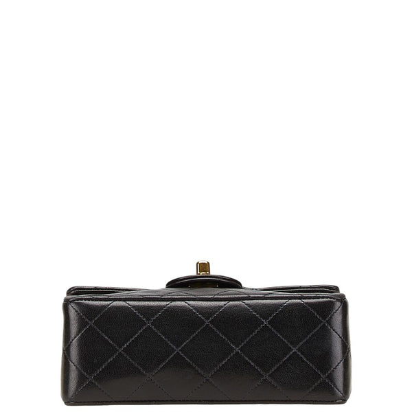 シャネル マトラッセ ココマーク チェーン ショルダーバッグ ブラック ラムスキン レディース CHANEL 【中古】