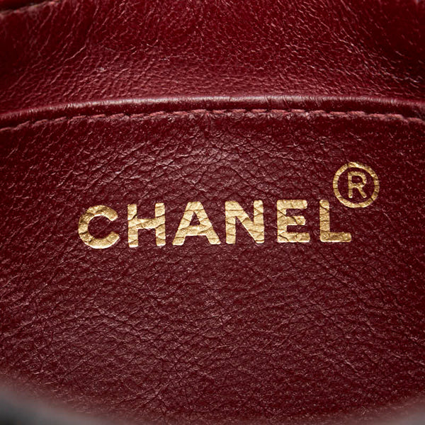 シャネル マトラッセ ココマーク チェーン ショルダーバッグ ブラック ラムスキン レディース CHANEL 【中古】