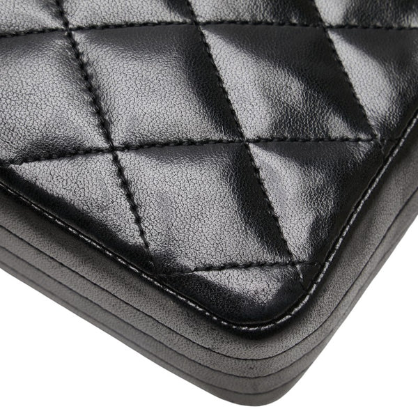 シャネル マトラッセ ココマーク チェーン ショルダーバッグ ブラック ラムスキン レディース CHANEL 【中古】
