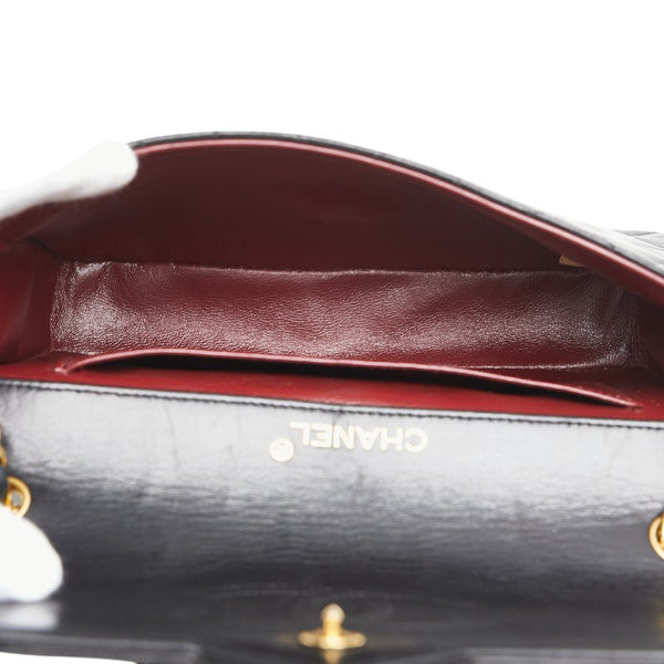シャネル マトラッセ ココマーク チェーン ショルダーバッグ ブラック ラムスキン レディース CHANEL 【中古】