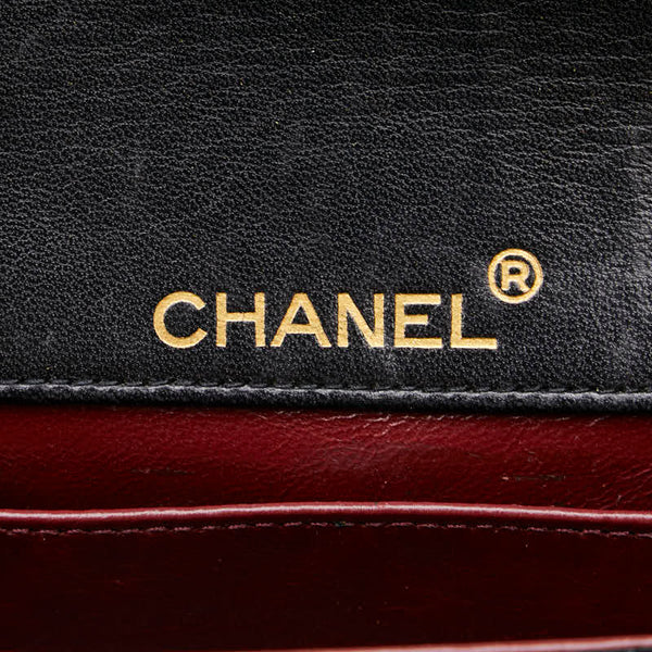 シャネル マトラッセ ココマーク チェーン ショルダーバッグ ブラック ラムスキン レディース CHANEL 【中古】