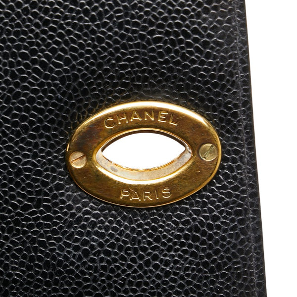 シャネル デカココマーク マトラッセ チェーン ショルダーバッグ ブラック キャビアスキン レディース CHANEL 【中古】