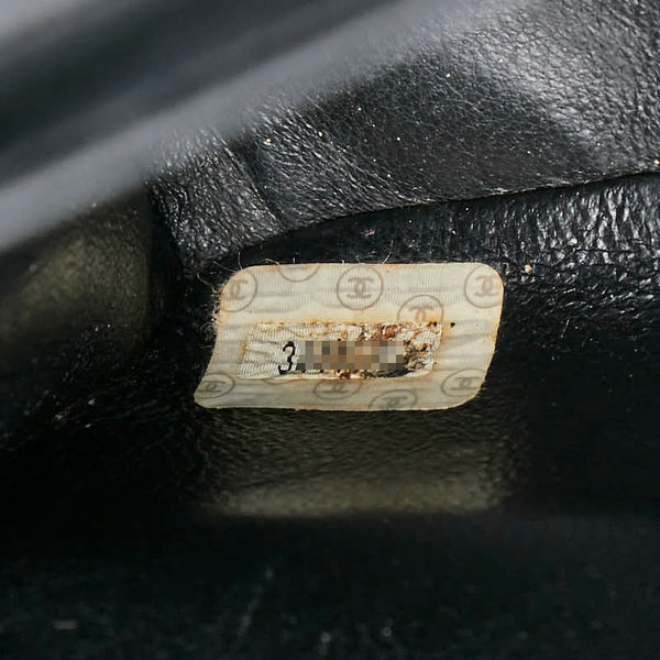 シャネル デカココマーク マトラッセ チェーン ショルダーバッグ ブラック キャビアスキン レディース CHANEL 【中古】