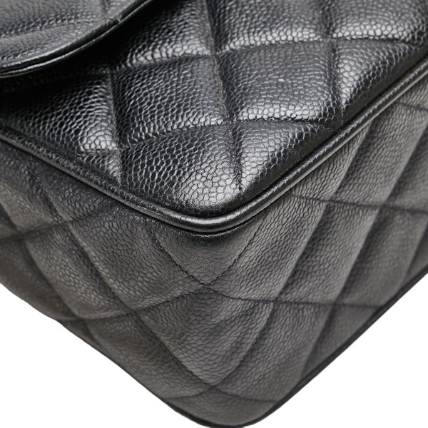 シャネル デカココマーク マトラッセ チェーン ショルダーバッグ ブラック キャビアスキン レディース CHANEL 【中古】