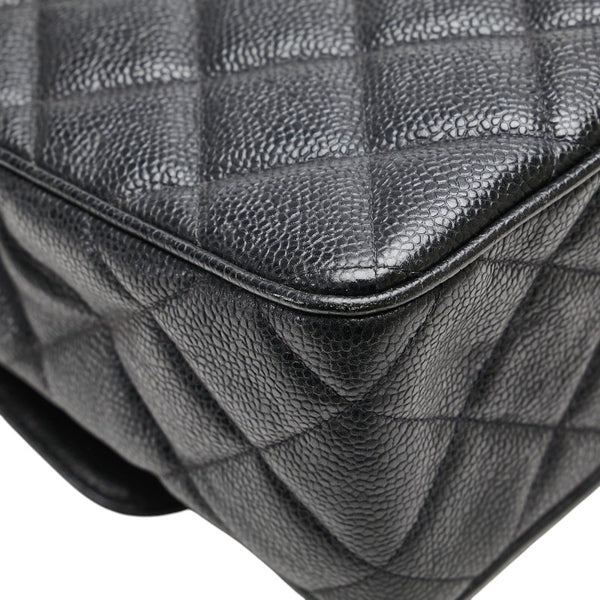 シャネル デカココマーク マトラッセ チェーン ショルダーバッグ ブラック キャビアスキン レディース CHANEL 【中古】