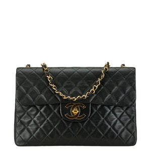 シャネル マトラッセ34 チェーンショルダーバッグ ハンドバッグ ブラック ラムスキン レディース CHANEL 【中古】
