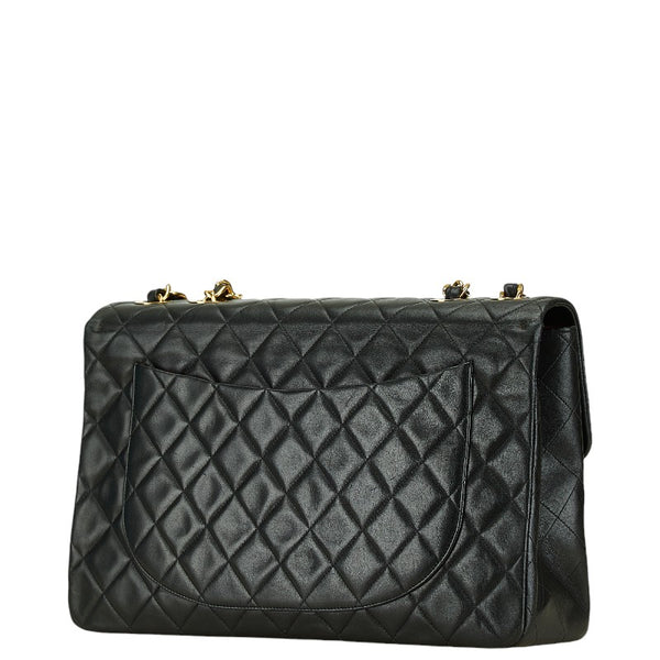 シャネル マトラッセ34 チェーンショルダーバッグ ハンドバッグ ブラック ラムスキン レディース CHANEL 【中古】