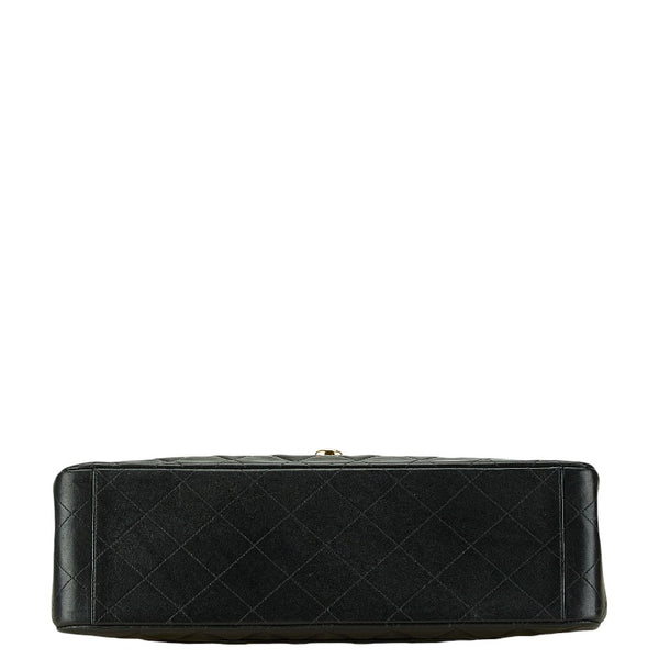 シャネル マトラッセ34 チェーンショルダーバッグ ハンドバッグ ブラック ラムスキン レディース CHANEL 【中古】
