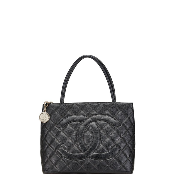シャネル マトラッセ 復刻トート ココマーク ハンドバッグ トートバッグ A01804 ブラック キャビアスキン レディース CHANEL 【中古】