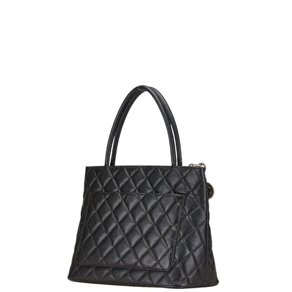 シャネル マトラッセ 復刻トート ココマーク ハンドバッグ トートバッグ A01804 ブラック キャビアスキン レディース CHANEL 【中古】