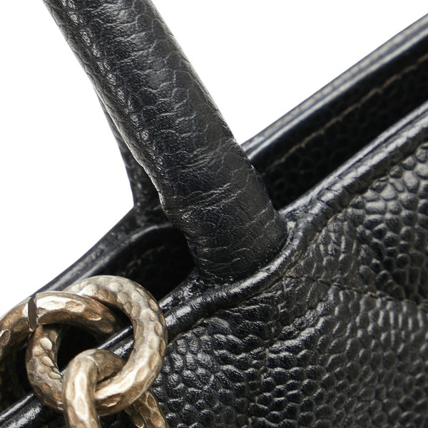 シャネル マトラッセ 復刻トート ココマーク ハンドバッグ トートバッグ A01804 ブラック キャビアスキン レディース CHANEL 【中古】