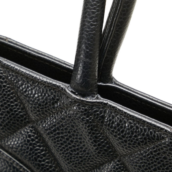 シャネル マトラッセ 復刻トート ココマーク ハンドバッグ トートバッグ A01804 ブラック キャビアスキン レディース CHANEL 【中古】