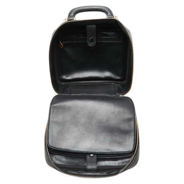 シャネル ココマーク バニティバッグ ショルダーバッグ 2WAY ブラック キャビアスキン レディース CHANEL 【中古】