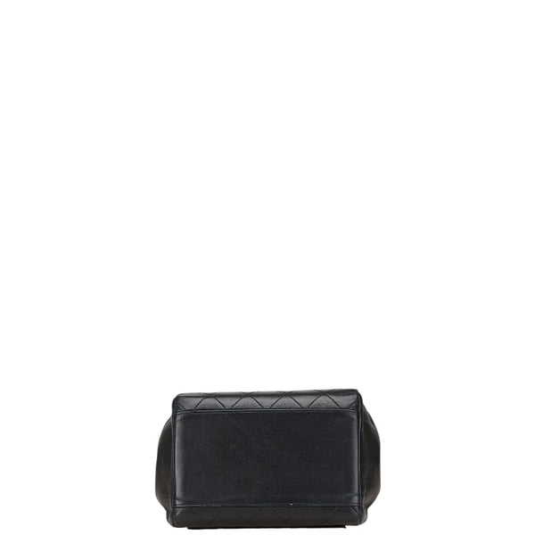 シャネル マトラッセ ココマーク ハンドバッグ トートバッグ ブラック ラムスキン レディース CHANEL 【中古】
